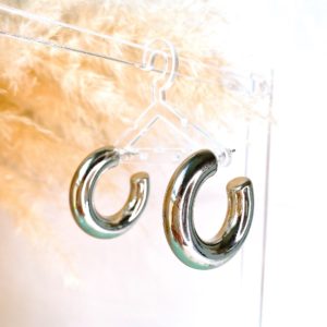 silver chunky hoops